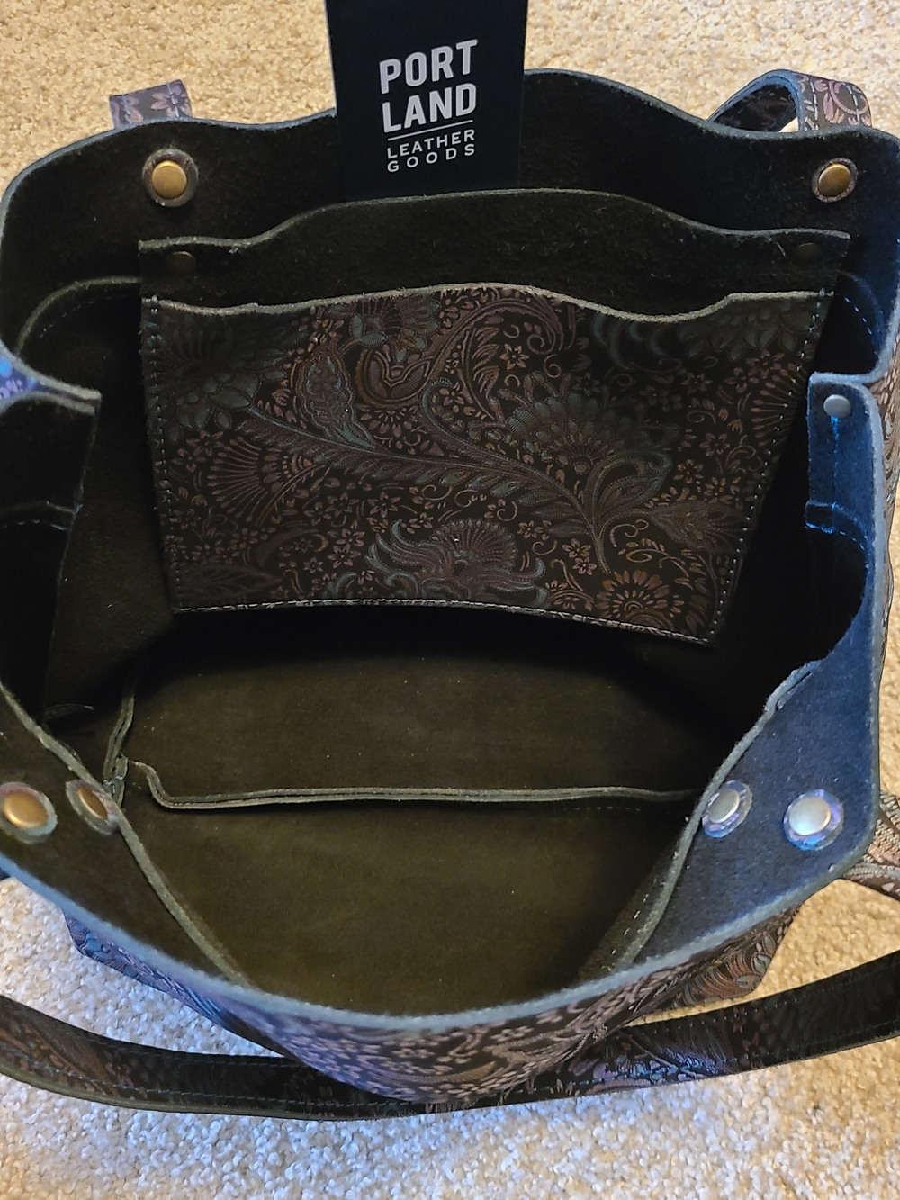 Portland Leather Masquerade Montana Tote - Picture 7 of 9